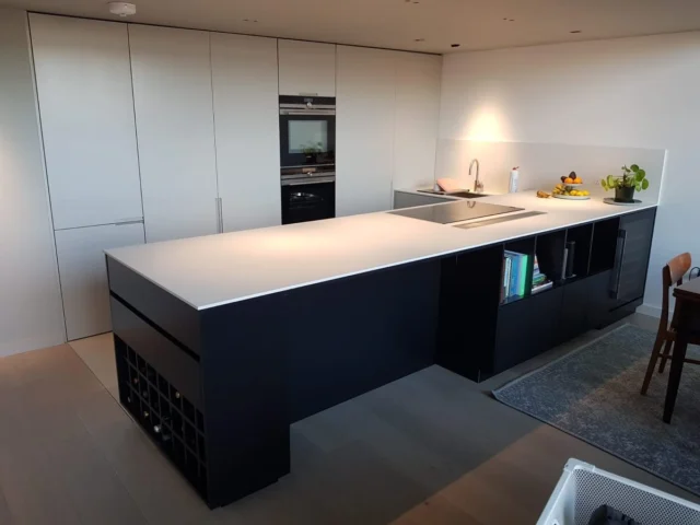 Bespoke kitchen with stone worktops